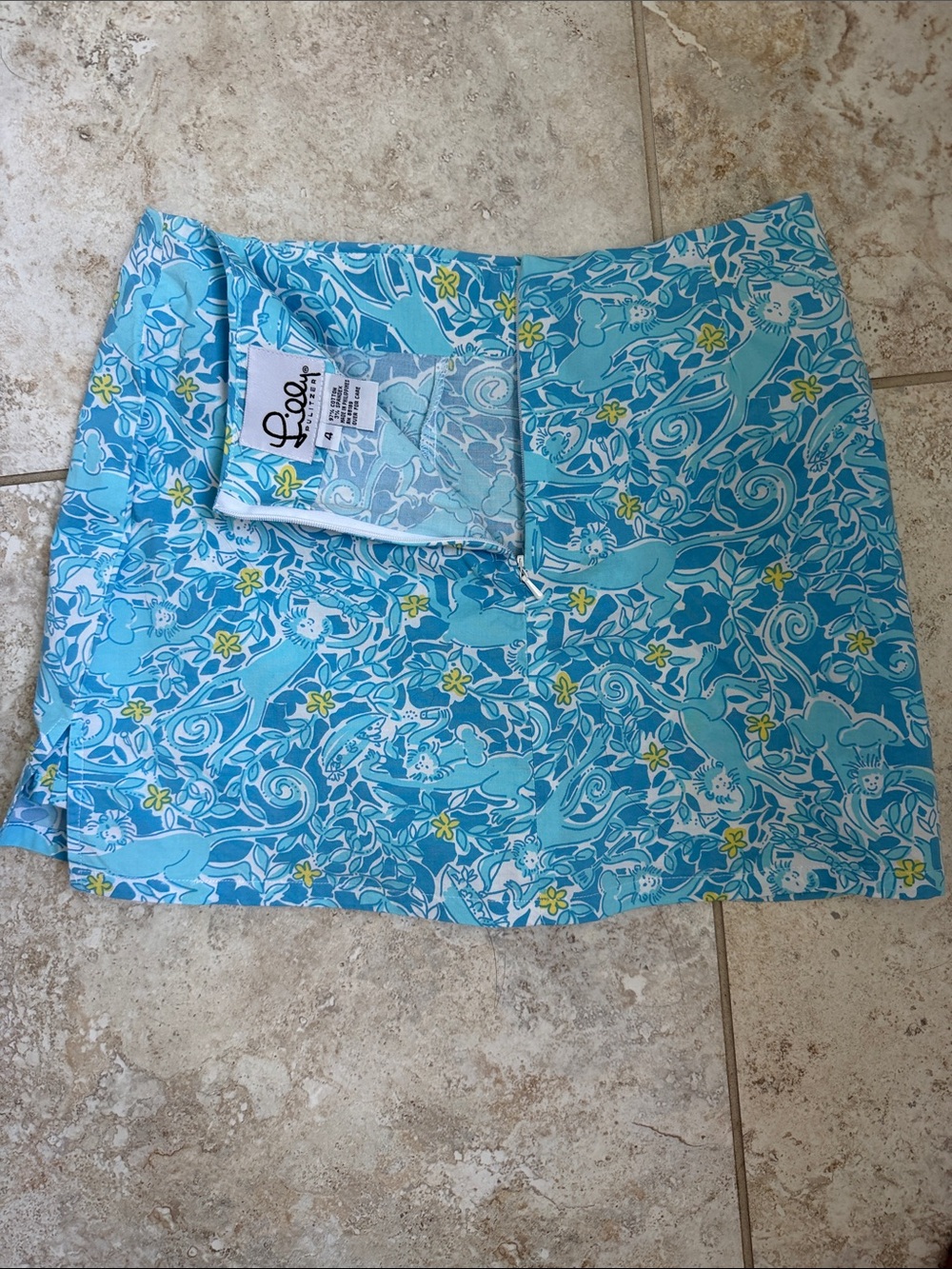 Lily Pulitzer Monkey Floral Print Mini Skort - Picture 3 of 7